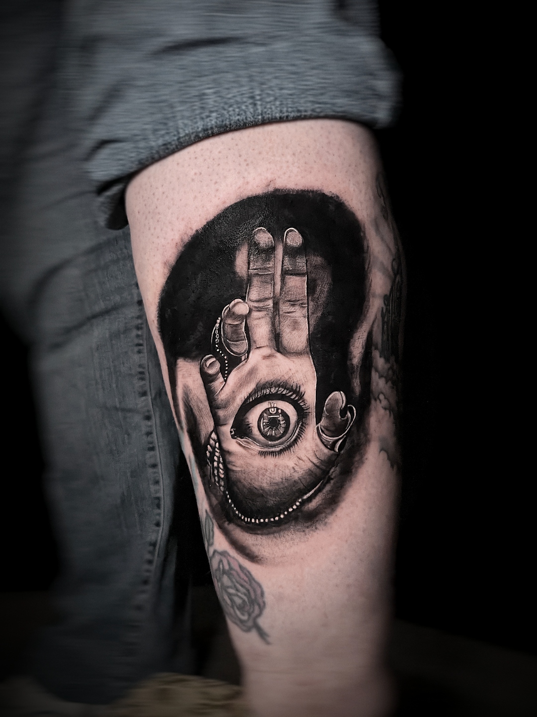 Vater und Kind Silhouette Tattoo